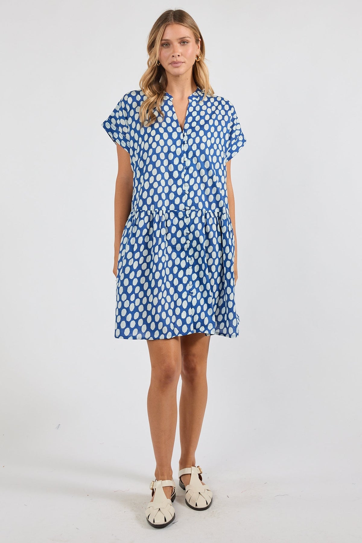 I.B.S.A IBSA Spot On Dress (Navy)