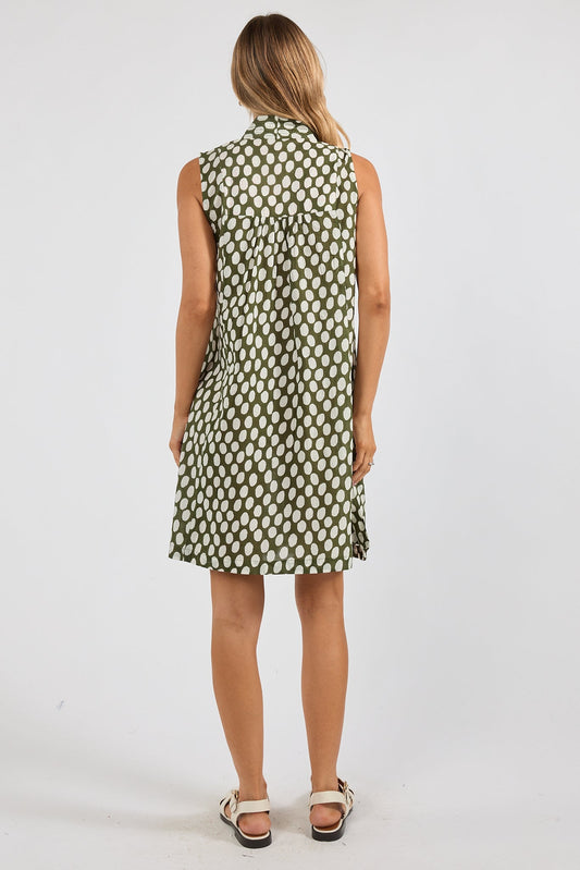 I.B.S.A IBSA Spot On S/Less Dress (Olive)
