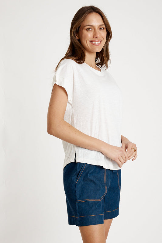 I.B.S.A IBSA T-Shirt Plain Round Neck (White)