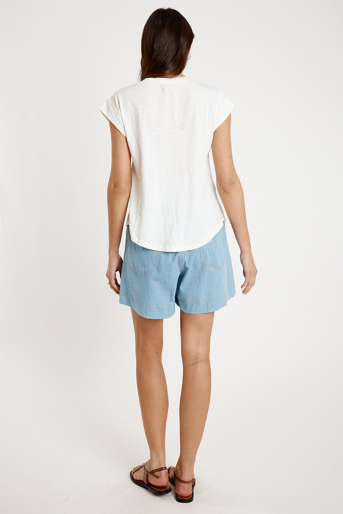 I.B.S.A IBSA Plain T-Shirt V Neck (White)