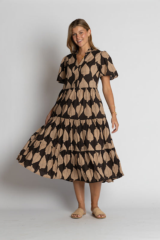 Image of Dresses. Product name - IBSA Virginia Midi Espresso in Espresso colour by brand - I.B.S.A