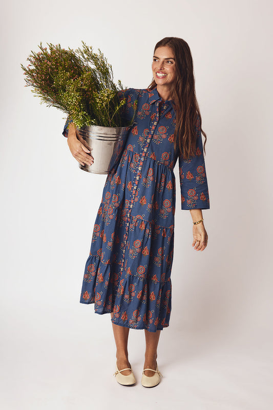 Image of Dresses. Product name - IBSA Waterloo Midi Print in Print colour by brand - I.B.S.A