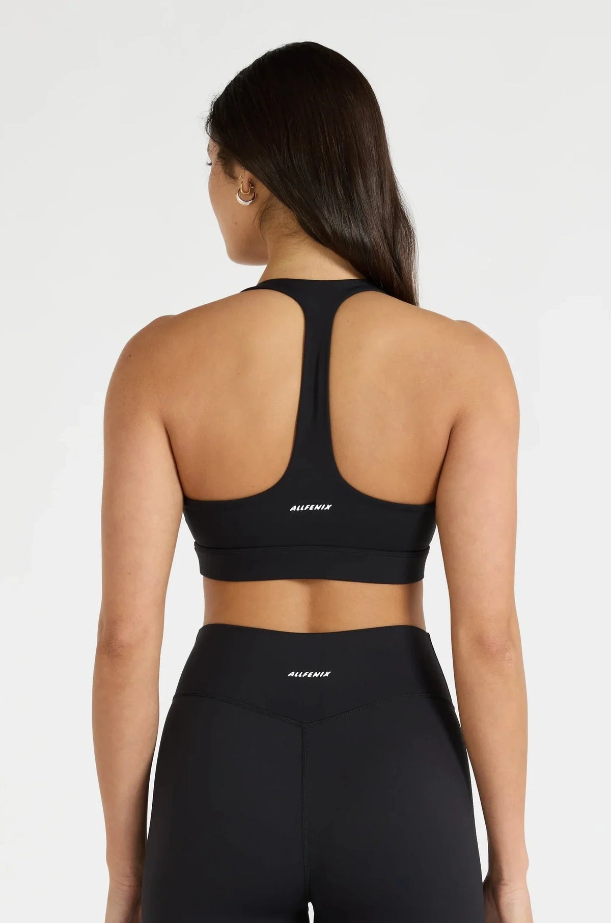 ALLFENIX CloudCore Deep V-Neck Sports Bra (Black)