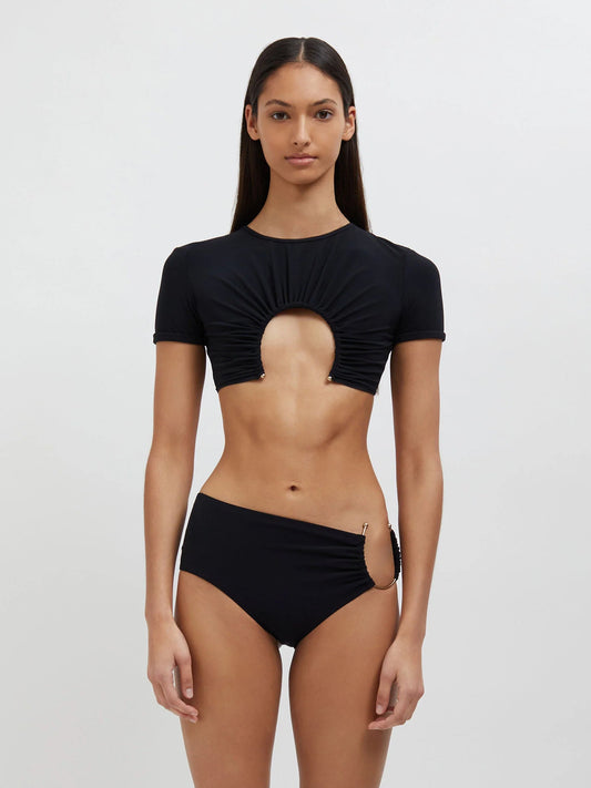 Image of Swimwear. Productname: Embargo U Prong Tee in Black colour by brand - Embargo