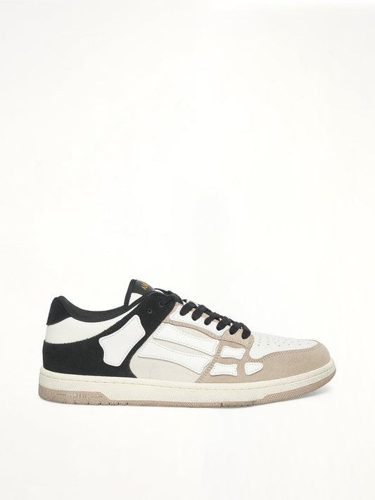 Image of Sneakers. Productname: AMIRI Distressed Skeleton Low Top Sneaker in BLACK colour by brand - AMIRI