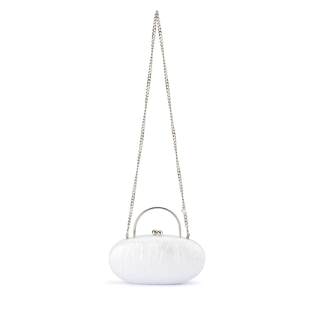 Olga Berg IMELDA Acrylic Top Handle (White)