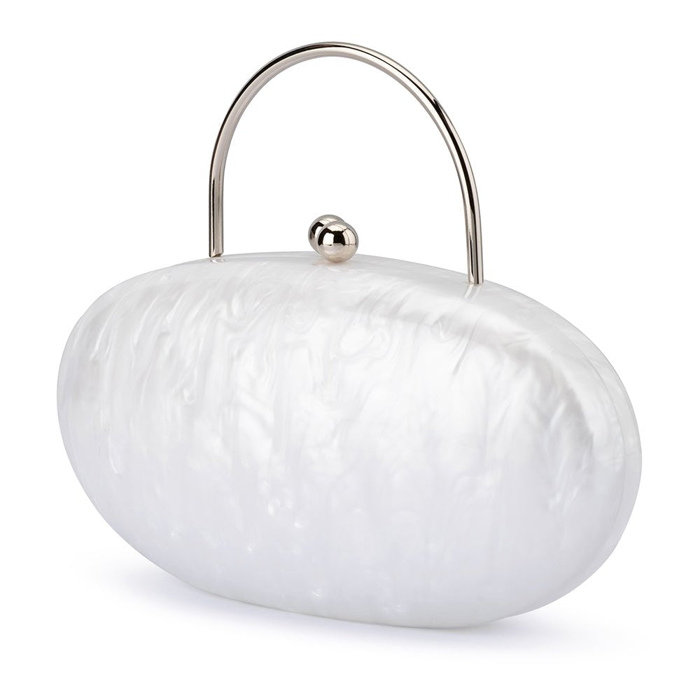 Olga Berg IMELDA Acrylic Top Handle (White)