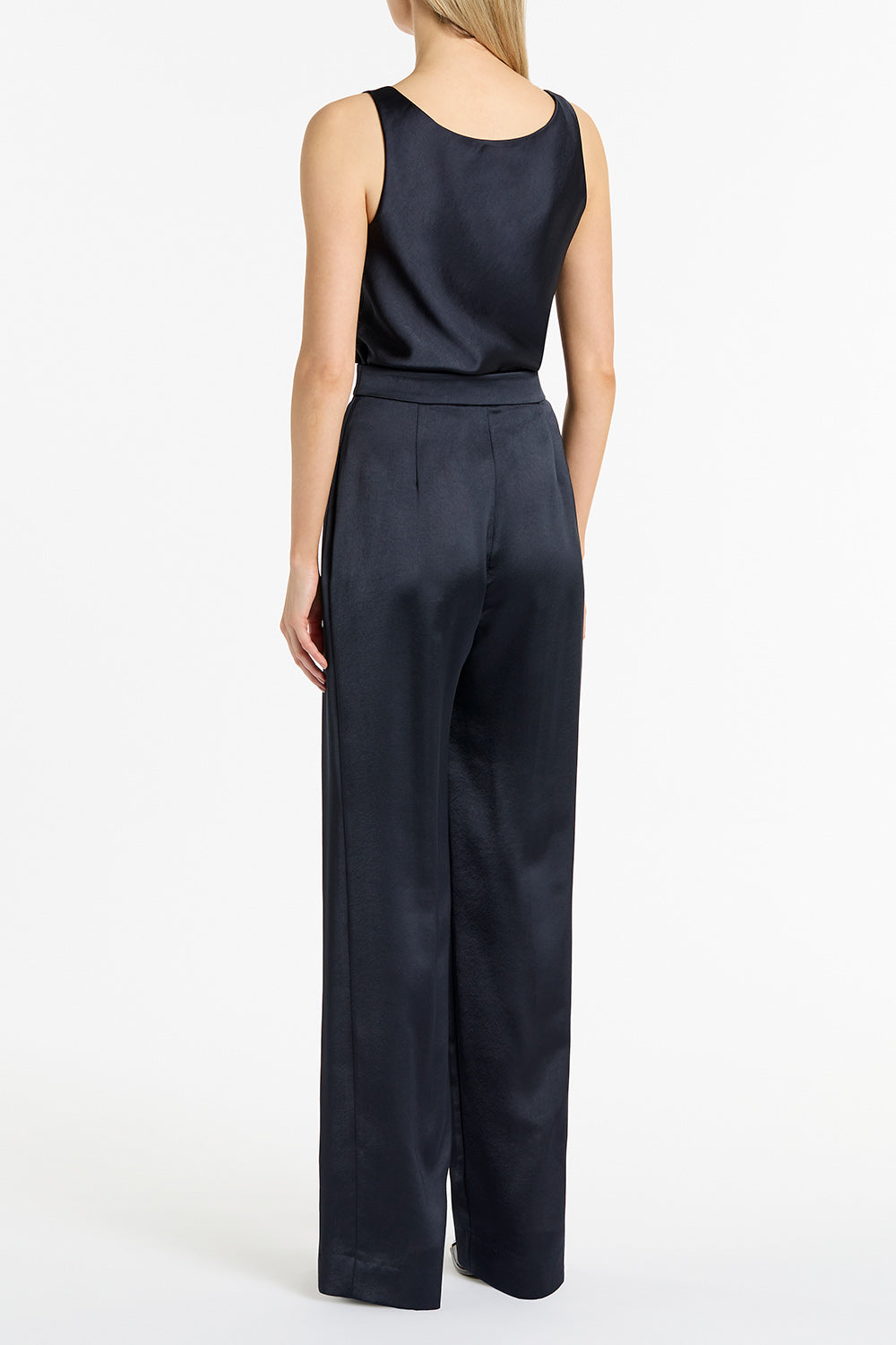 Carla Zampatti Ink Satin Scoop Cami (Navy)