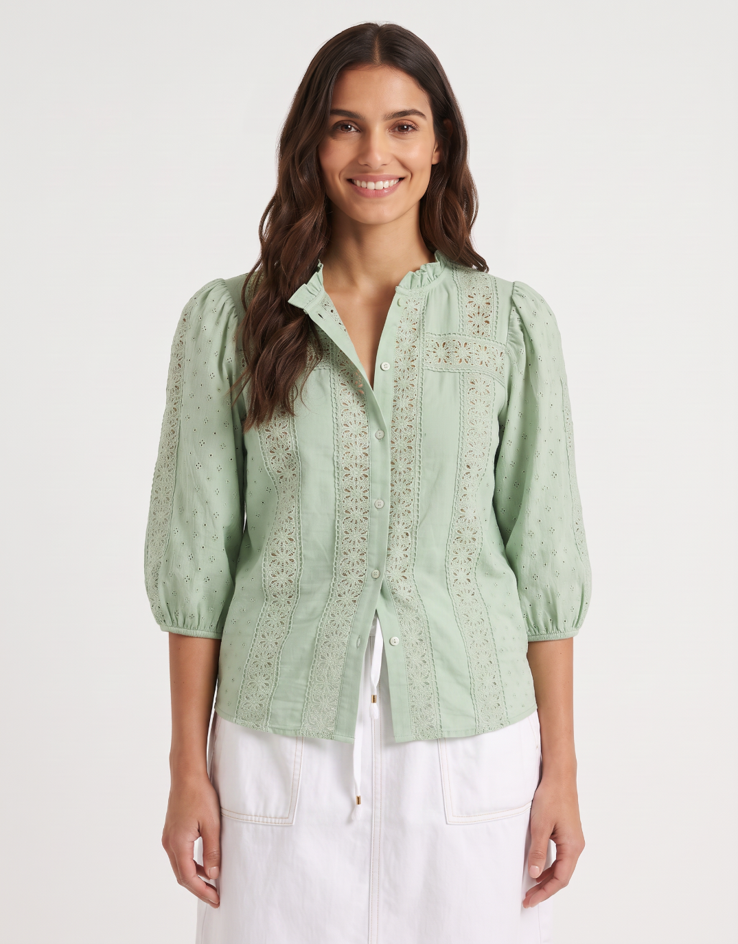 Kireina Isabella Shirt (Grape Green)