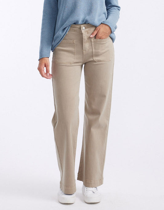 Image of Jeans. Productname: Bobbi 7/8 Denim Jeans - in Elk colour by brand - Italian Star