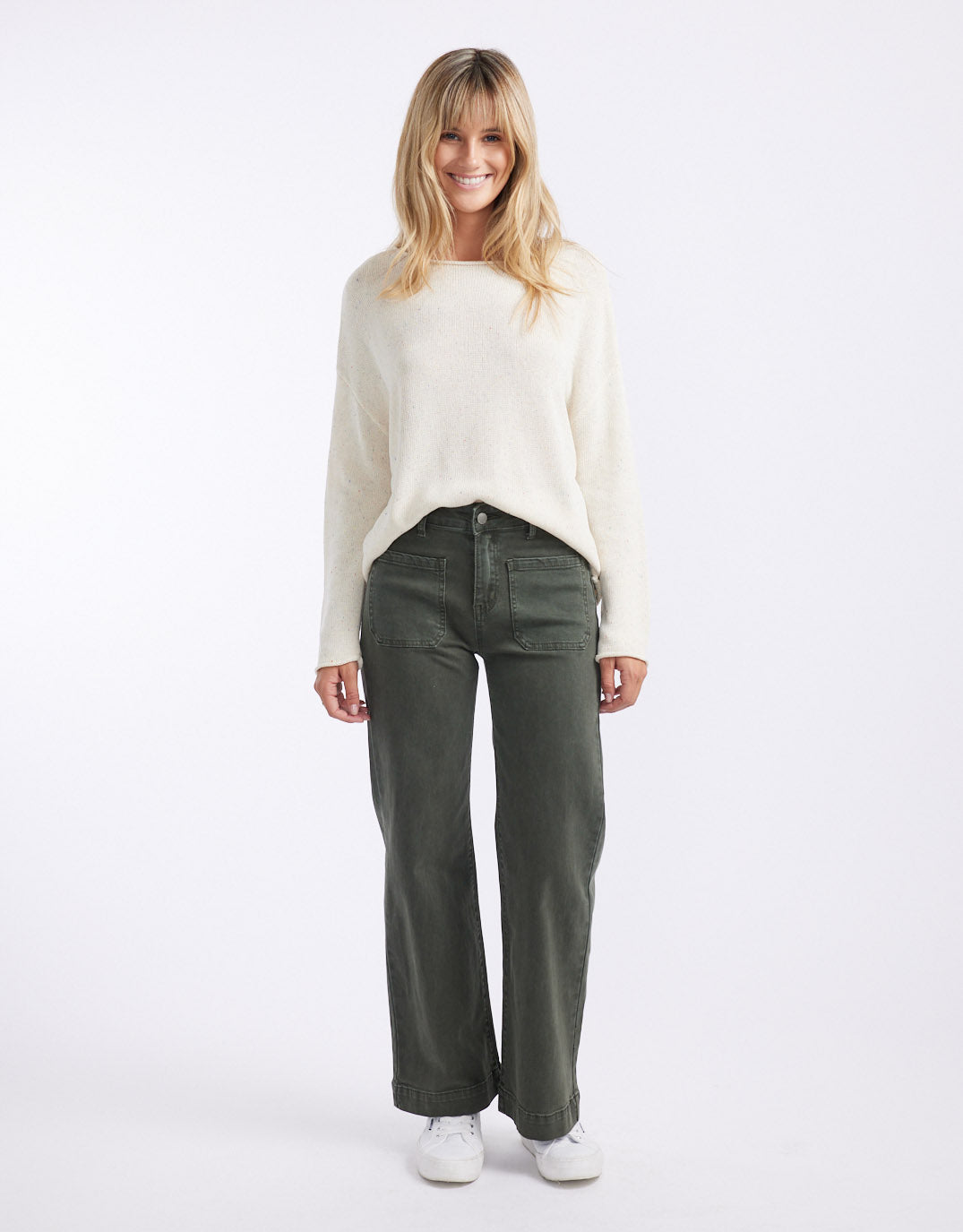 Bobbi 7/8 Denim Jeans - (Military)