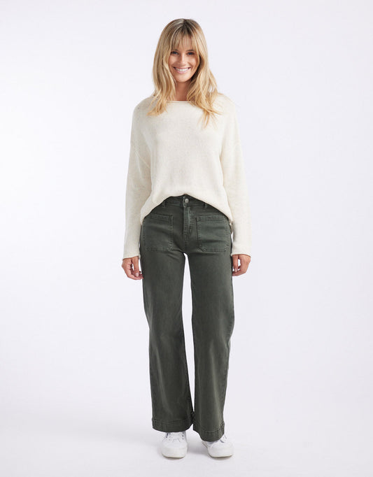 Bobbi 7/8 Denim Jeans - (Military)