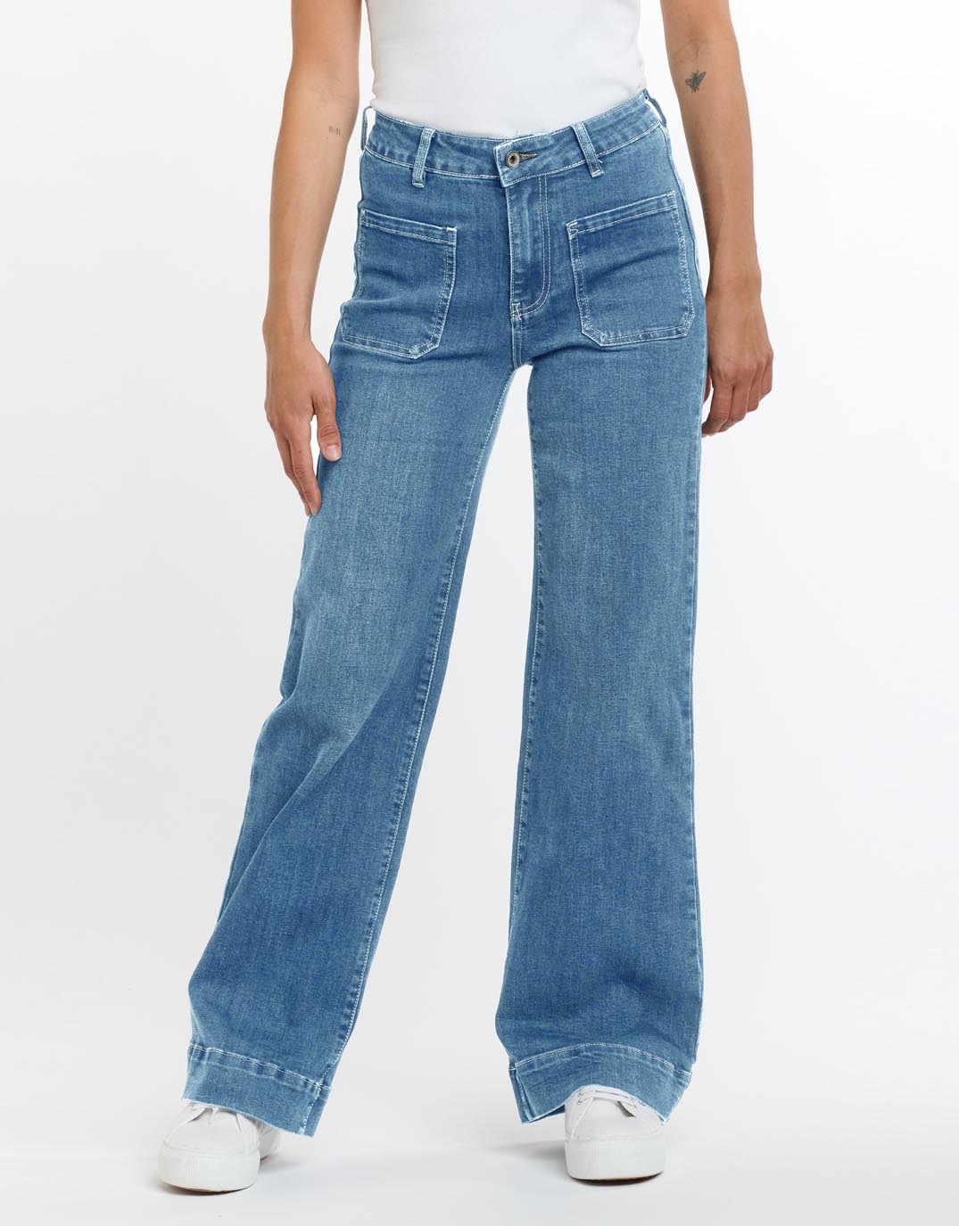 Image of Jeans. Productname: Bobbi Denim Jeans - in Light Denim colour by brand - Italian Star