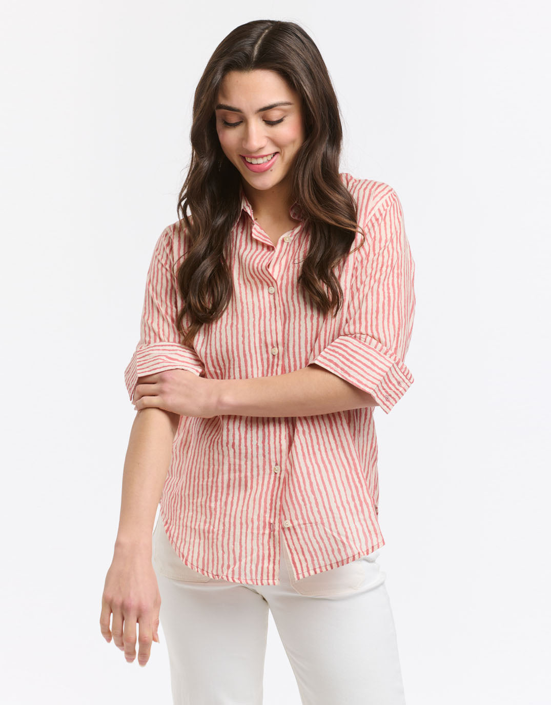 Collins Shirt - (Red Stripe)