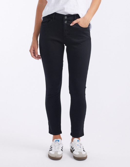 Image of Jeans. Productname: Emma Stretch Jean - in Black colour by brand - Italian Star