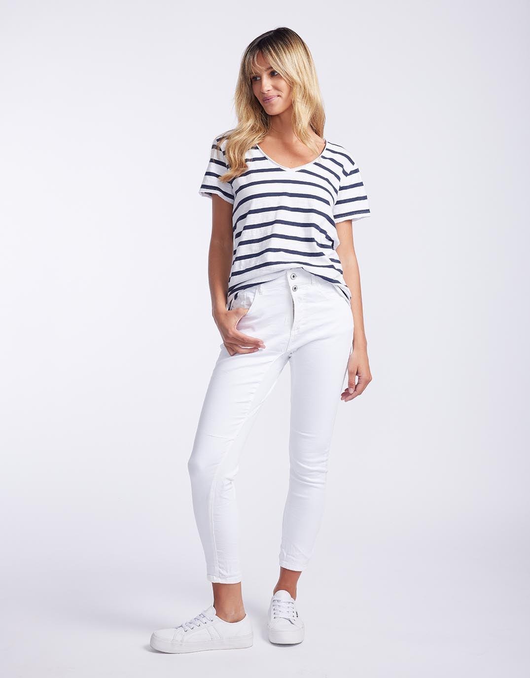Italian Star Emma Stretch Jean (White)