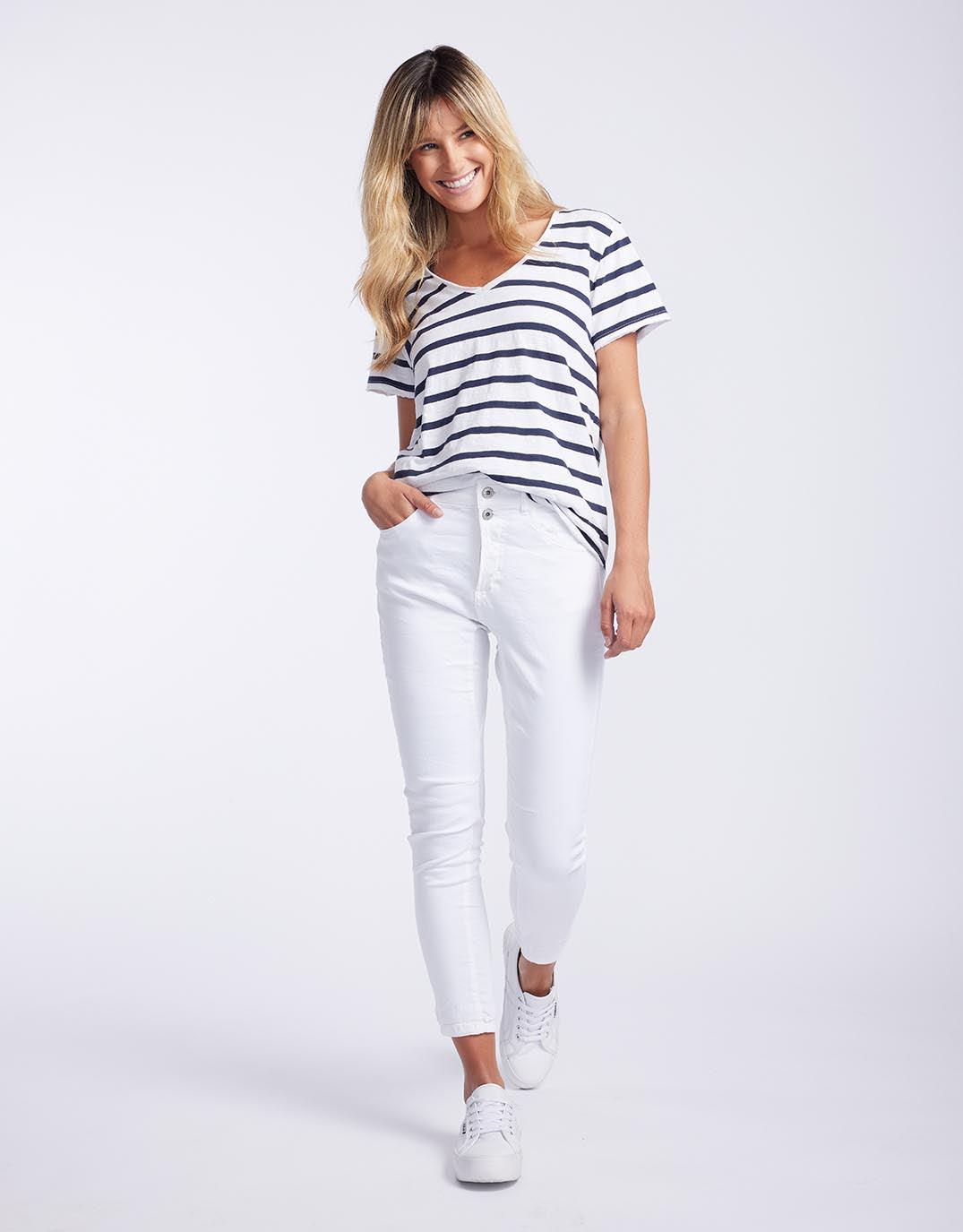 Italian Star Emma Stretch Jean (White)