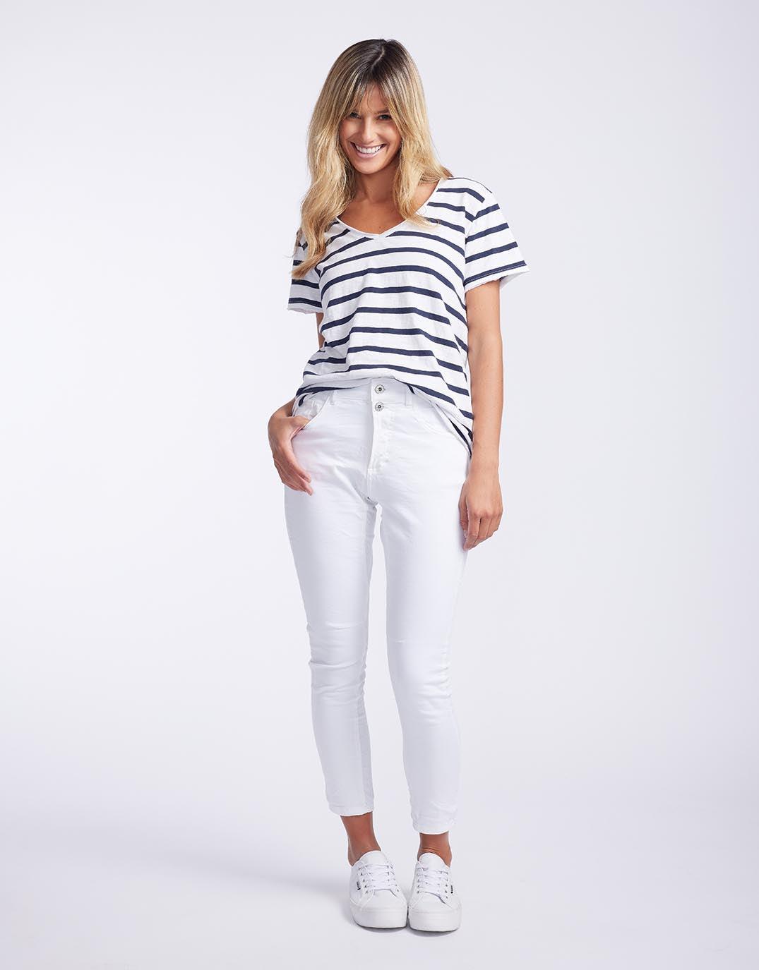 Italian Star Emma Stretch Jean (White)
