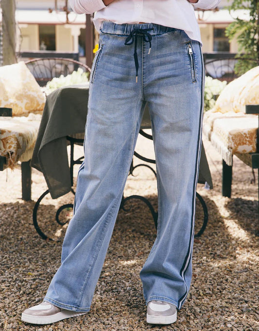 Glam Track - Jean (Navy Stripe)