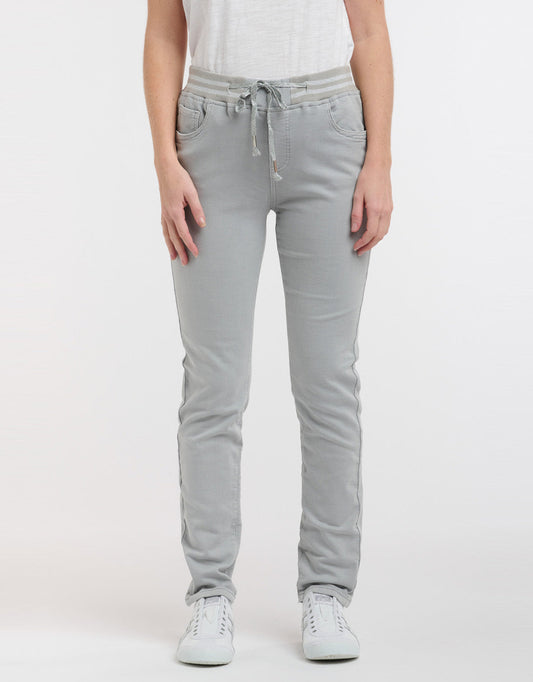 Image of a model wearing Pants. Productname: Tommy Jeans - in Dove Grey colour by brand - Italian Star