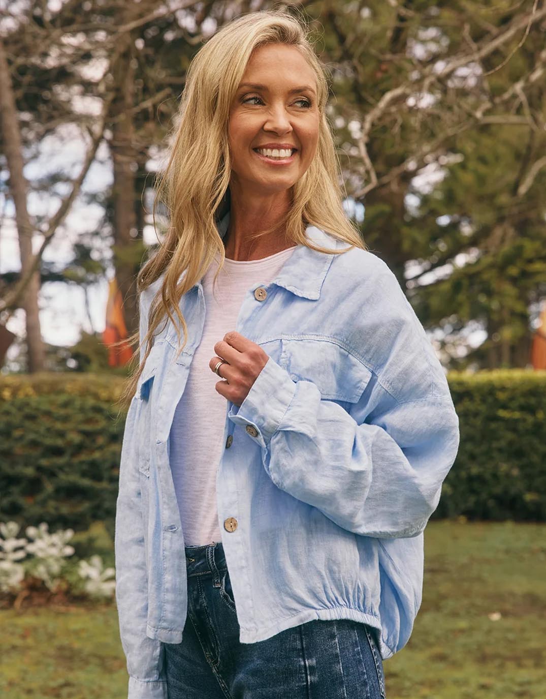Italian Star Weekender Jacket (Soft Blue)