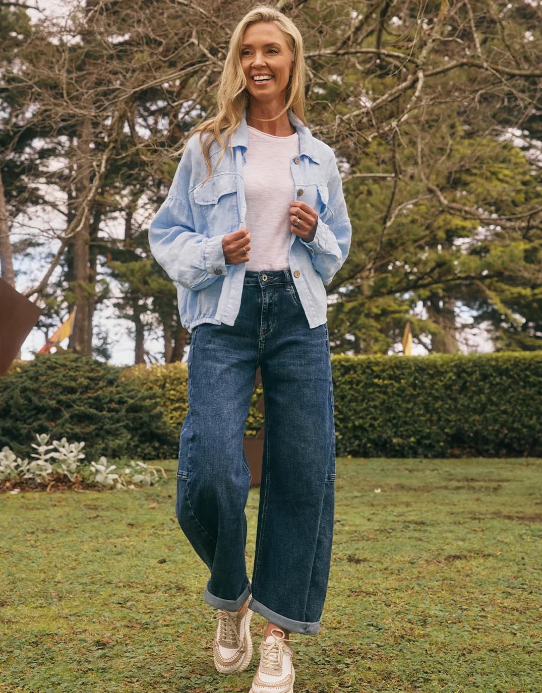 Italian Star Weekender Jacket (Soft Blue)