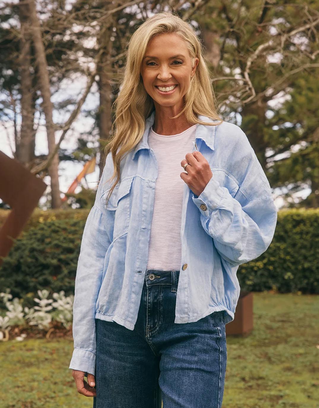 Italian Star Weekender Jacket (Soft Blue)
