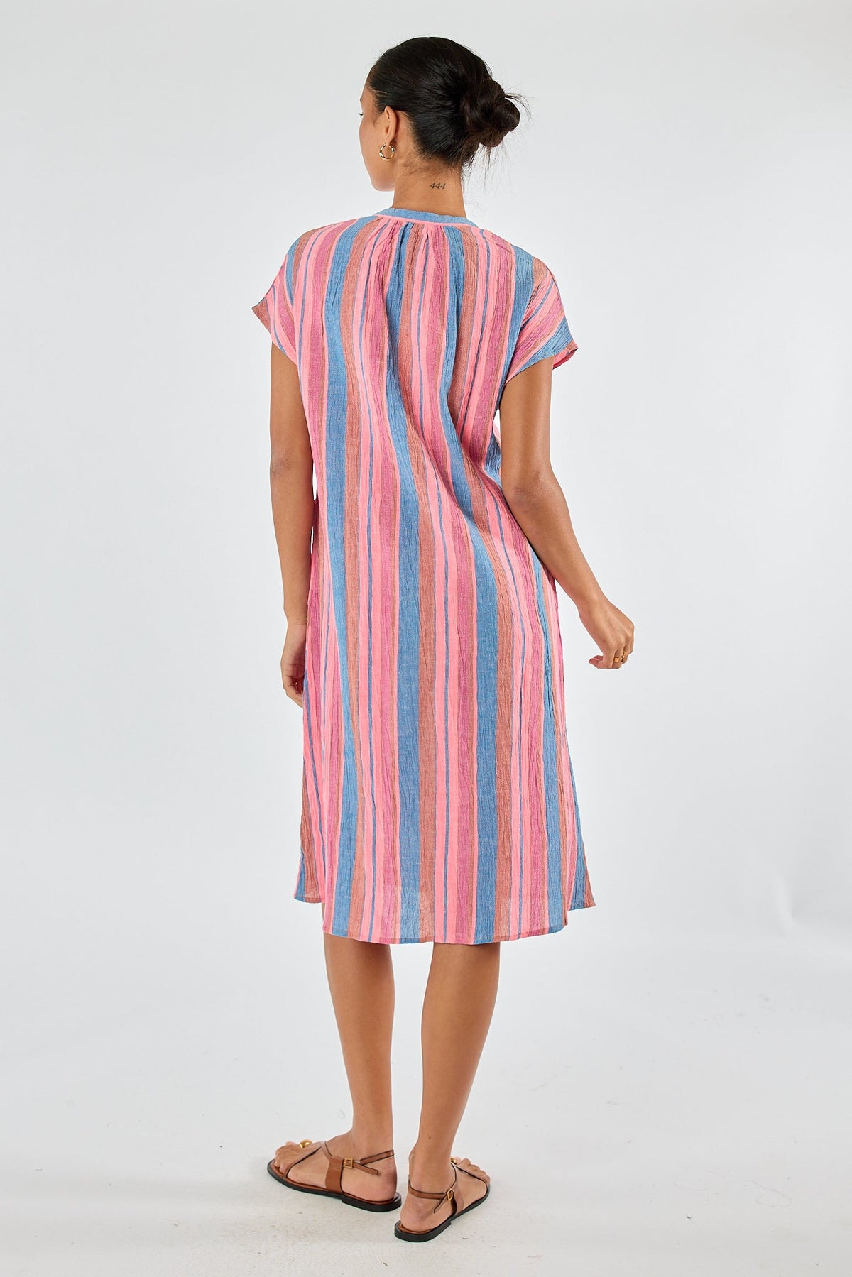 Division Itami Basque Capped Sleeve Dress (Blue)