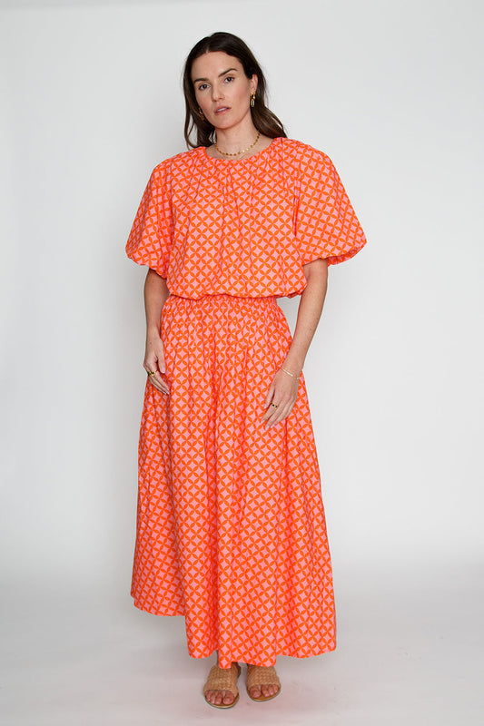 Image of a model wearing Skirts. Productname: Itami Elsa Skirt Lester Pink in Pink colour by brand - Itami Division