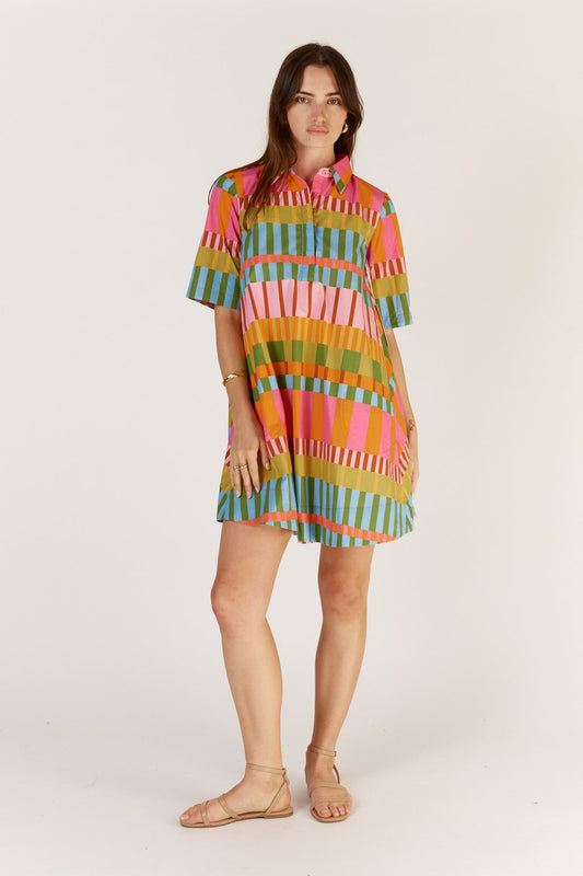 Image of Dresses. Productname: Itami Cannes Mini Multi in Multi colour by brand - Itami Division