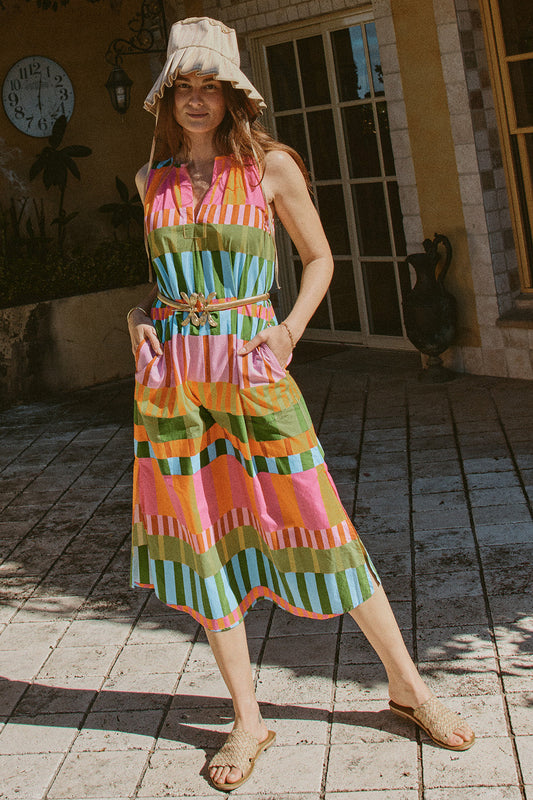Image of Dresses. Productname: Itami Cannes Sleeveless Dress Multi in Multi colour by brand - Itami Division