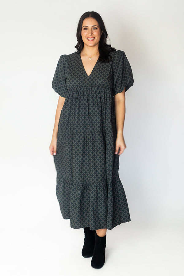 Image of Dresses. Productname: Itami Elda Dress Lester Charcoal in Charcoal colour by brand - Itami Division