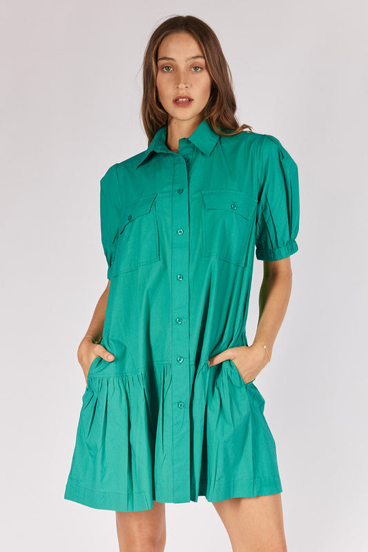 Image of Dresses. Productname: Itami Giverny Dress Emerald in Emerald colour by brand - Itami Division