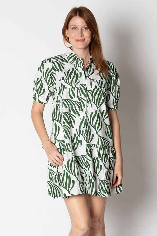 Image of Dresses. Productname: Itami Giverny Dress Verde White in White colour by brand - Itami Division