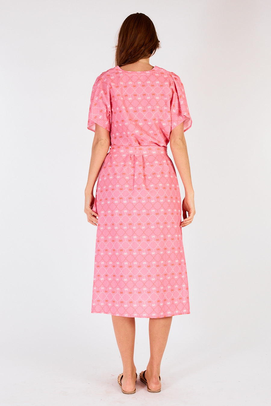 Division Itami Jonson Capped Sleeve Midi Almera (Pink)