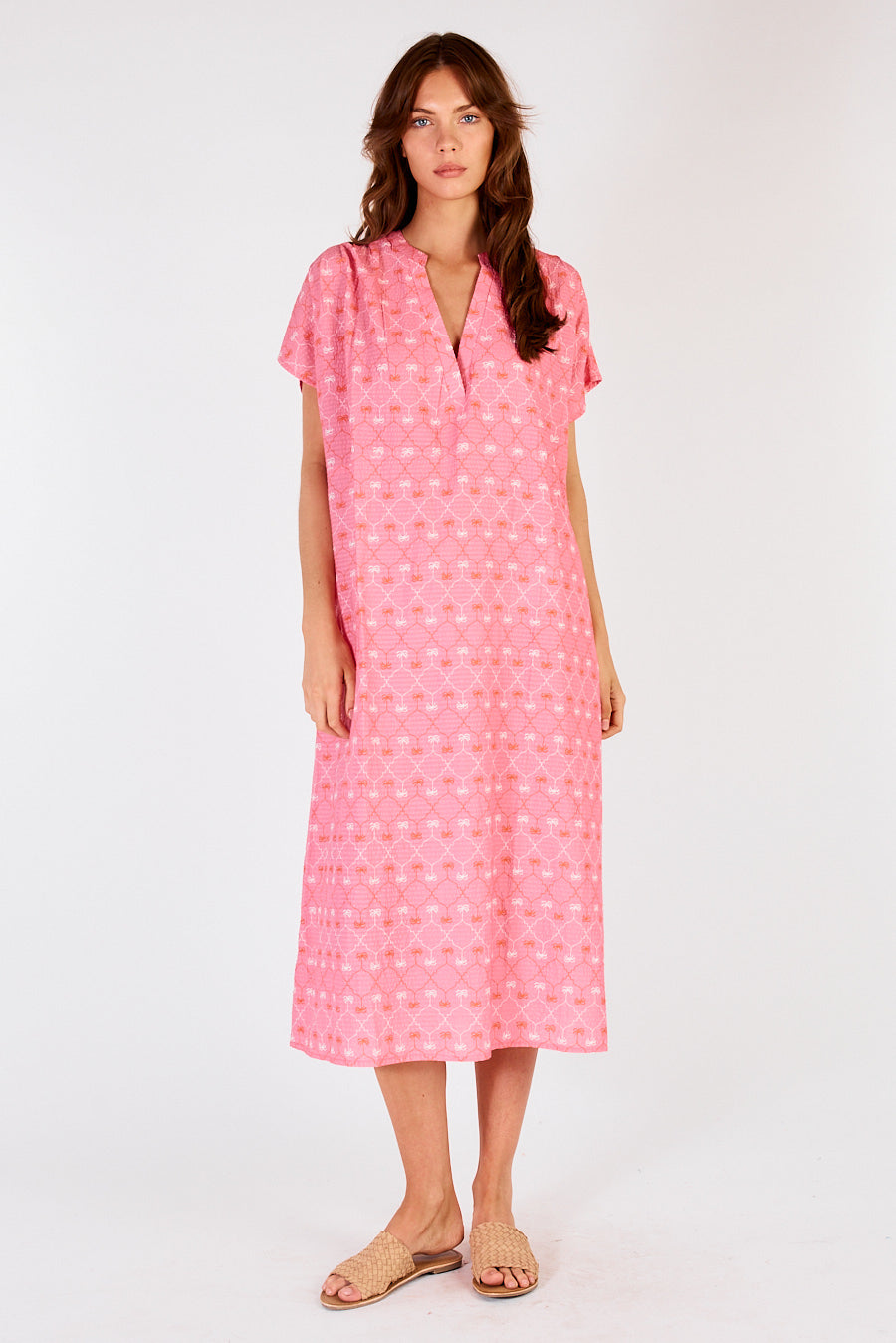 Division Itami Jonson Capped Sleeve Midi Almera (Pink)