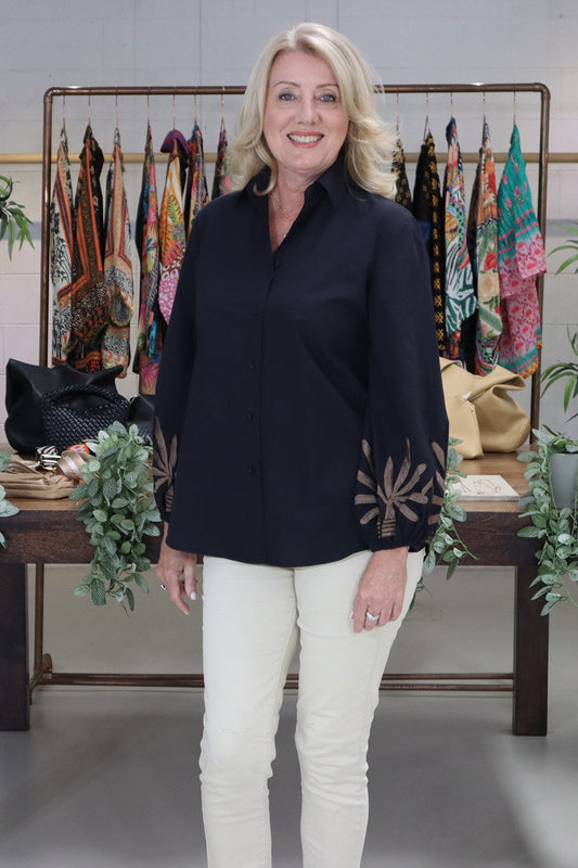 Image of Shirts. Productname: Itami Lillie Shirt Black in Black colour by brand - Itami Division