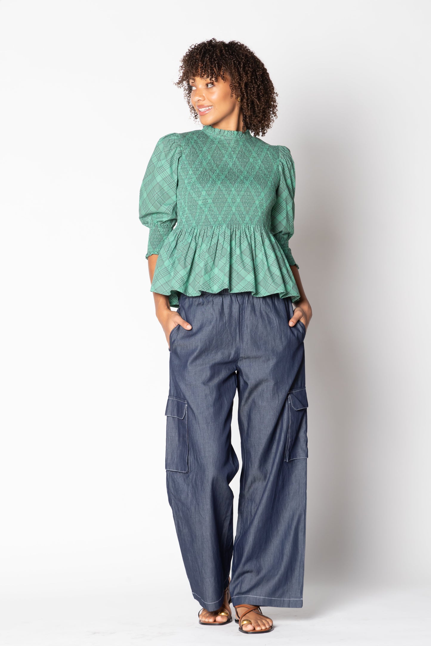 Division Itami Liv Top Tartan (Green)