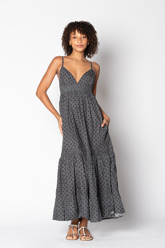 Image of Dresses. Productname: Itami Mariette Dress Lester Charcoal in Charcoal colour by brand - Itami Division