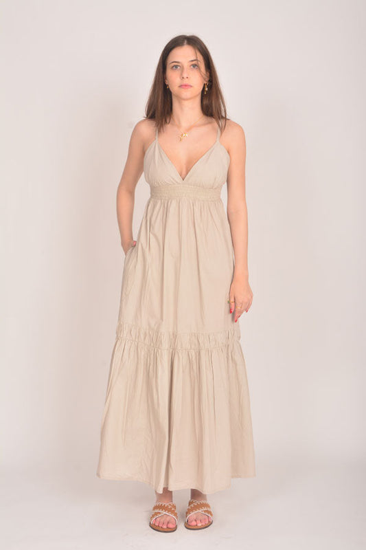 Image of Dresses. Productname: Itami Mariette Dress Stone in Stone colour by brand - Itami Division