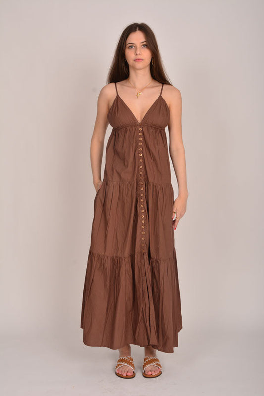Image of Dresses. Productname: Itami Marini Dress Chocolate in Chocolate colour by brand - Itami Division