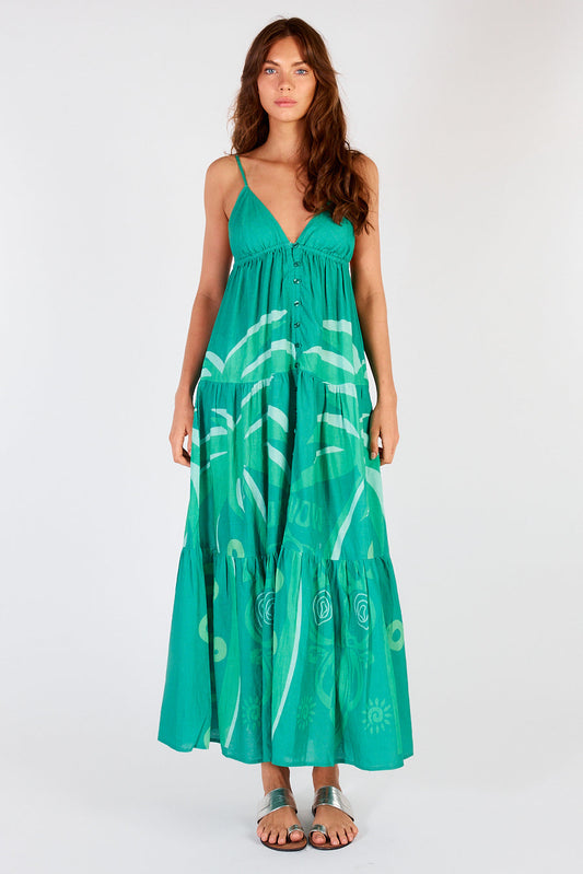 Image of Dresses. Productname: Itami Marini Dress Porto Nova Green in Green colour by brand - Itami Division