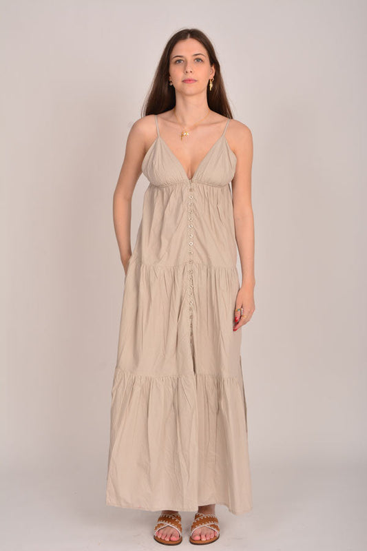Image of Dresses. Productname: Itami Marini Dress Stone in Stone colour by brand - Itami Division