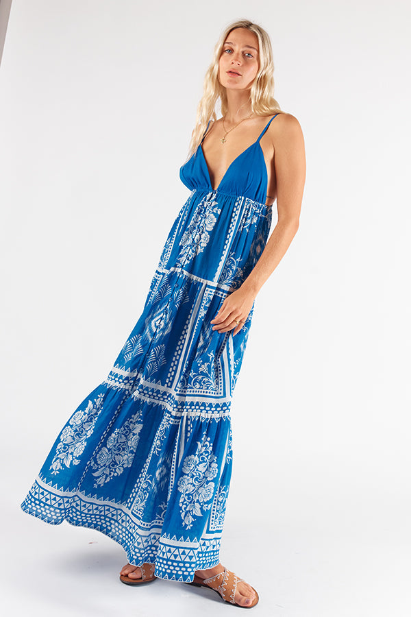 Image of Dresses. Productname: Itami Marini Dress Trujillo Blue in Blue colour by brand - Itami Division