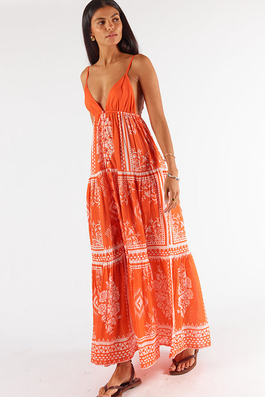 Image of Dresses. Productname: Itami Marini Dress Trujillo Orange in Orange colour by brand - Itami Division