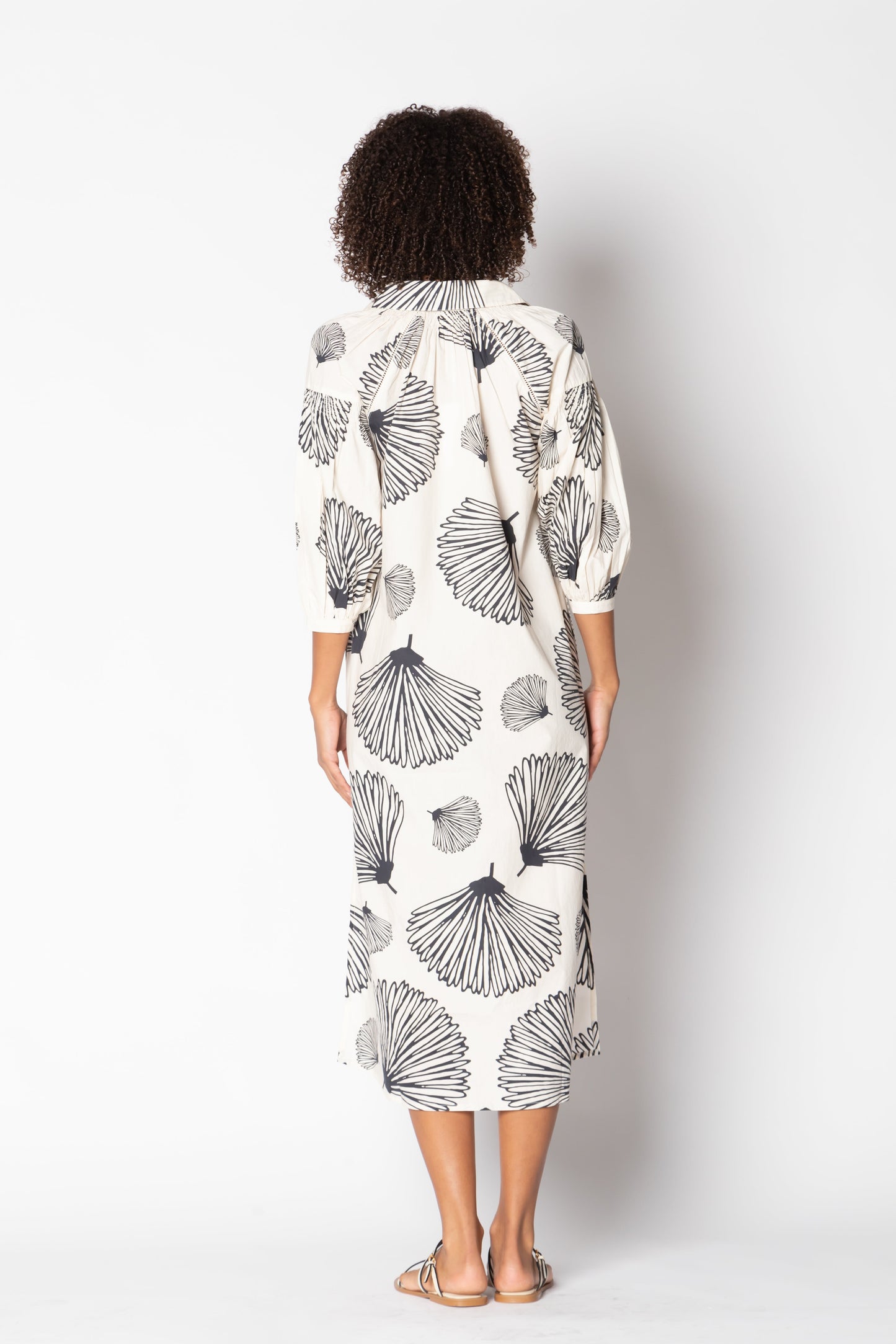 Division Itami Moussi LS Button Dress (Natural)