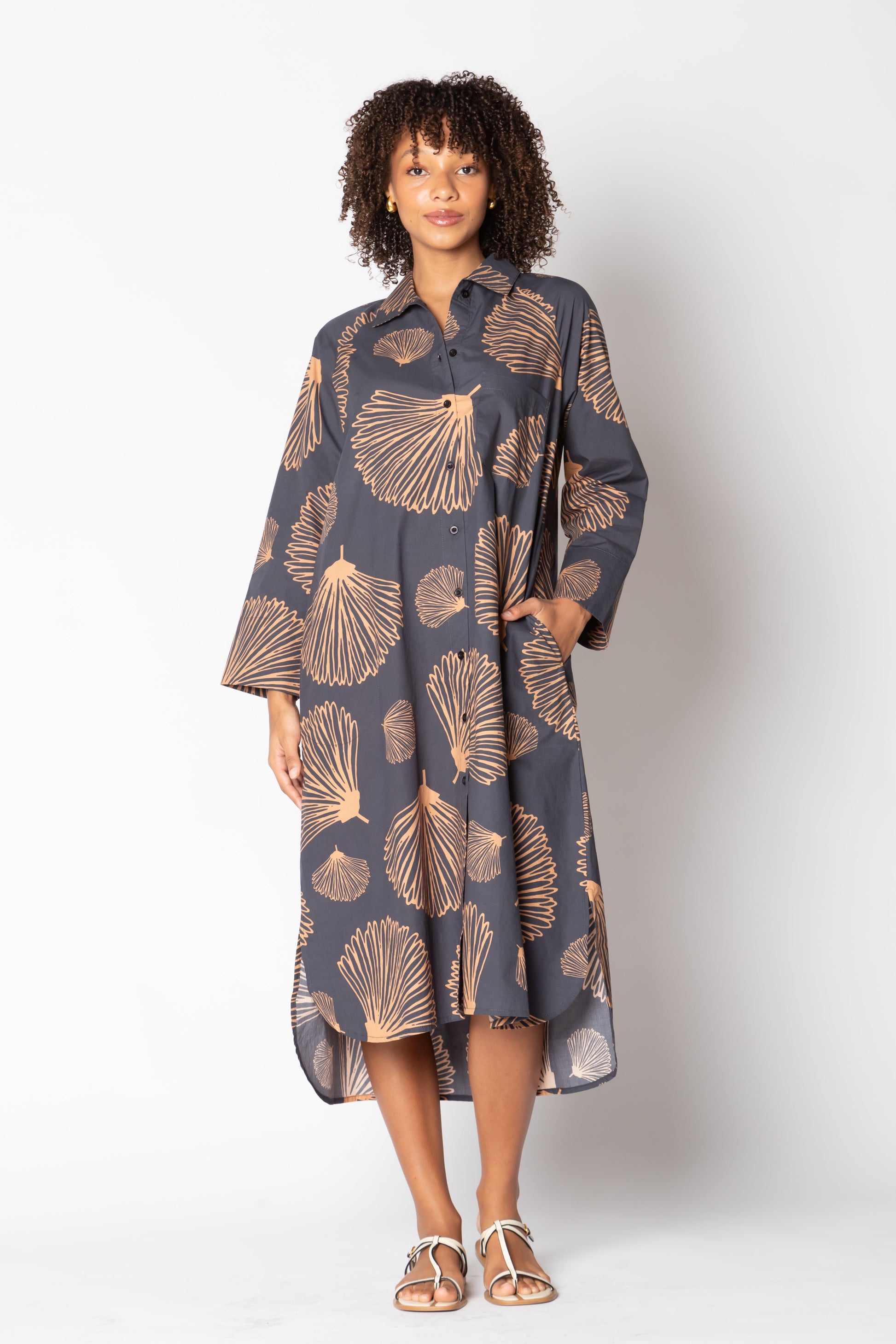 Image of Dresses. Productname: Itami Moussi Military Maxi Charcoal in Charcoal colour by brand - Itami Division