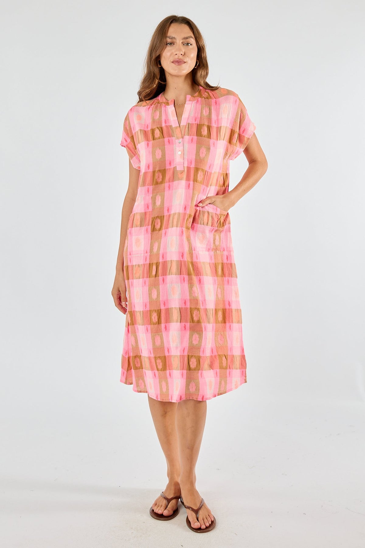 Image of Dresses. Product name - Itami Navarro Capped Sleeve Dress in Dress colour by brand - Itami Division