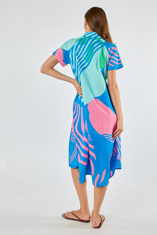 Division Itami Papillon Button Dress (Blue)