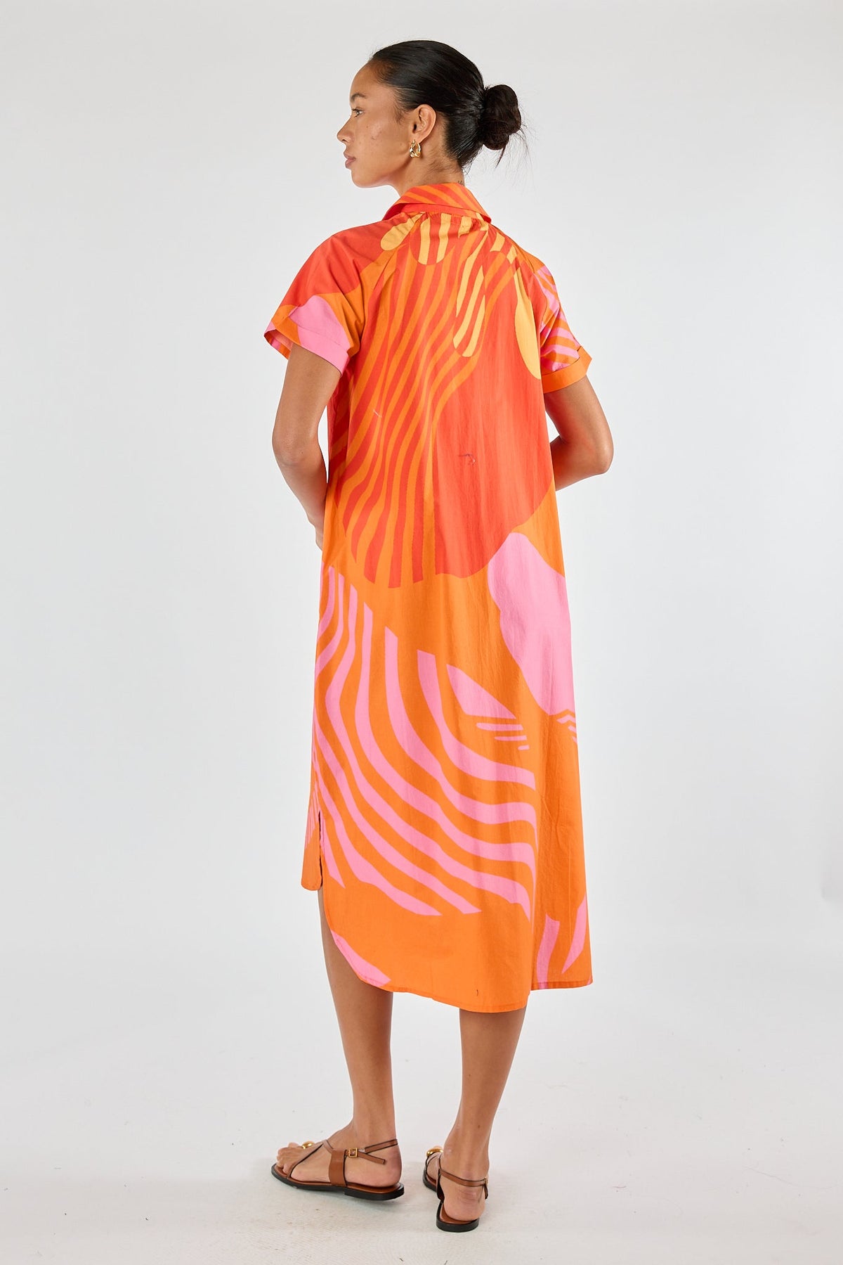 Division Itami Papillon Button Dress (Orange)